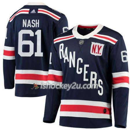 Mænd NHL New York Rangers Trøje Rick Nash 61 2018 Winter Classic Adidas mørkeblå Authentic